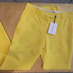 Altuzarra bright yellow slim slacks